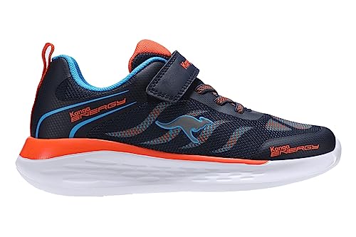 KangaROOS Unisex KQ-Load EV Sneaker, dk Navy/Flame, 39 EU von KangaROOS