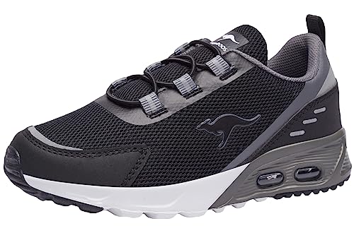 KangaROOS Unisex KX-Arg Sneaker, Jet Black/Steel Grey, 37 EU von KangaROOS