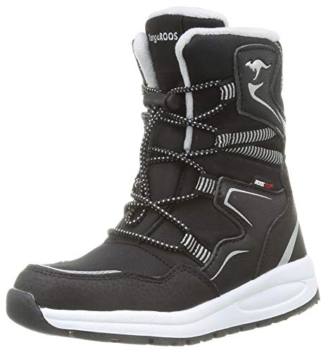 KangaROOS Unisex Kinder K-lucky Rtx Schneeschuh, Jet Black Silver, 28 EU von KangaROOS