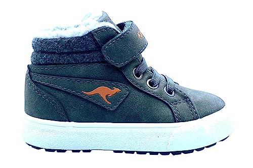 KangaROOS Unisex Kinder K-Ten Kangu Sneaker, Steel Grey Flame, 24 EU von KangaROOS