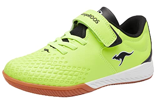 KangaROOS Unisex Kinder K5-Comb Ev Sneaker, Neon Yellow Jet Black, 27 EU von KangaROOS