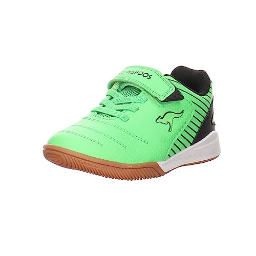 KangaROOS Unisex Kinder K5-speed Ev Sneaker, Neon Green Jet Black, 25 EU von KangaROOS