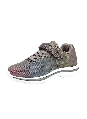 KangaROOS Unisex Kinder Kangashine Ev Ii Sneaker, Steel Grey Rainbow 2129, 28 EU von KangaROOS