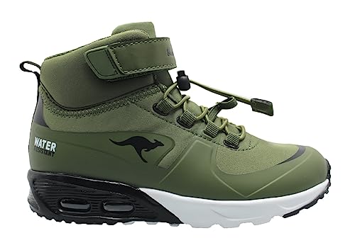 KangaROOS Unisex Kinder Kx-hydro Sneaker, Olive Jet Black, 38 EU von KangaROOS