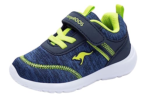 KangaROOS Unisex Kinder Ky-chummy Ev Sneaker, Dk Navy Lime, 22 EU von KangaROOS