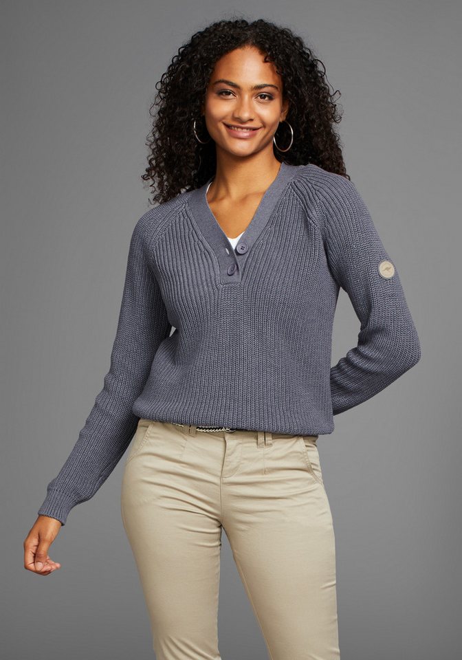 KangaROOS V-Ausschnitt-Pullover mit V-Ausschnitt KangaROOS V-Ausschnitt-Pullover mit V-Ausschnitt von KangaROOS