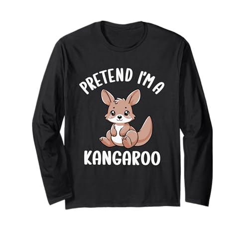 Pretend I'm A Kangaroo Kinder Lustiges Känguru-Halloween-Kostüm Langarmshirt Pretend I'm A Kangaroo Kinder Lustiges Känguru-Halloween-Kostüm Langarmshirt von Kangaroo Costume Boys Girls Kid Lazy Halloween