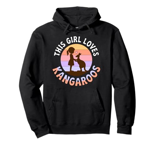 Dieses Mädchen liebt Kängurus Mädchen Känguru-Liebhaber Pullover Hoodie von Kangaroo Designs for Girls Who Love Kangaroos