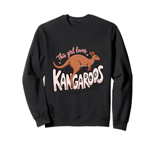 Dieses Mädchen liebt Kängurus Mädchen Känguru-Liebhaber Sweatshirt von Kangaroo Designs for Girls Who Love Kangaroos