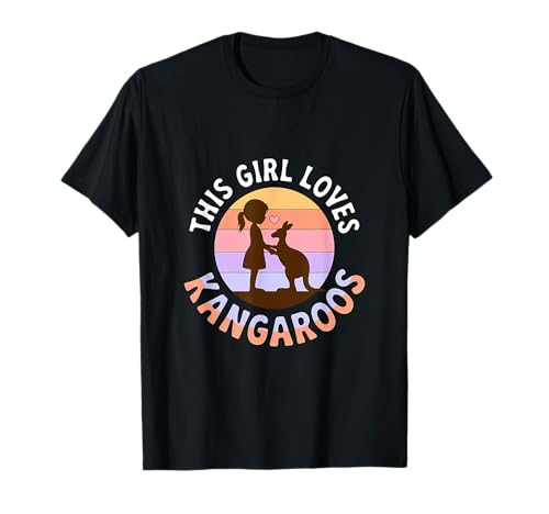 Dieses Mädchen liebt Kängurus Mädchen Känguru-Liebhaber T-Shirt von Kangaroo Designs for Girls Who Love Kangaroos