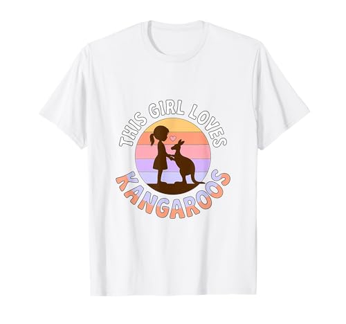 Dieses Mädchen liebt Kängurus Mädchen Känguru-Liebhaber T-Shirt von Kangaroo Designs for Girls Who Love Kangaroos