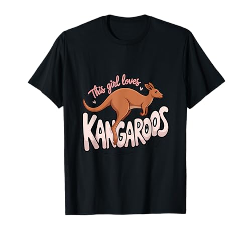 Dieses Mädchen liebt Kängurus Mädchen Känguru-Liebhaber T-Shirt von Kangaroo Designs for Girls Who Love Kangaroos