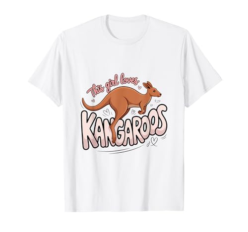 Dieses Mädchen liebt Kängurus Mädchen Känguru-Liebhaber T-Shirt von Kangaroo Designs for Girls Who Love Kangaroos