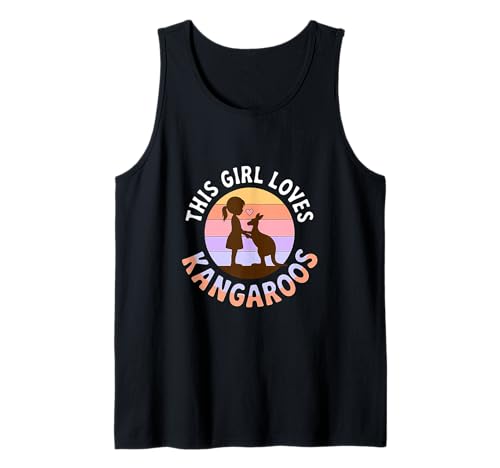 Dieses Mädchen liebt Kängurus Mädchen Känguru-Liebhaber Tank Top von Kangaroo Designs for Girls Who Love Kangaroos