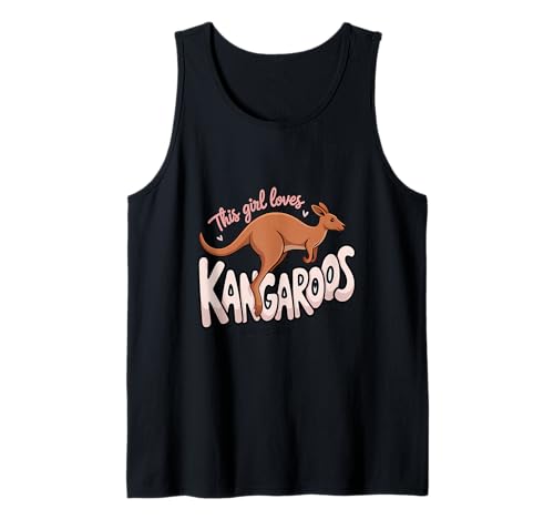 Dieses Mädchen liebt Kängurus Mädchen Känguru-Liebhaber Tank Top von Kangaroo Designs for Girls Who Love Kangaroos