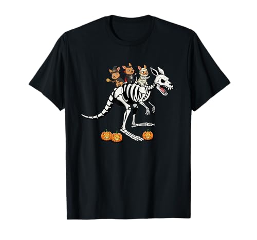 Känguru-Skelett Mumie Hexe Halloween Kinder Herren Damen T-Shirt Känguru-Skelett Mumie Hexe Halloween Kinder Herren Damen T-Shirt von Kangaroo Lovers Cute Halloween Outfits Boy Girl