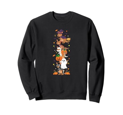 Känguru Hexe Vampir Geist Halloween Kinder Herren Damen Sweatshirt Känguru Hexe Vampir Geist Halloween Kinder Herren Damen Sweatshirt von Kangaroo Lovers Halloween Skeleton Mummy Outfits