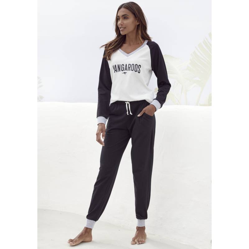 KANGAROOS Damen Pyjama schwarz-weiß Gr.32/34 von Kangaroos