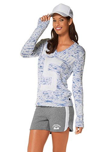 KangaROOS Damen Strick Pullover V-Ausschnitt MIAMI (32/34, Blau) von KangaROOS