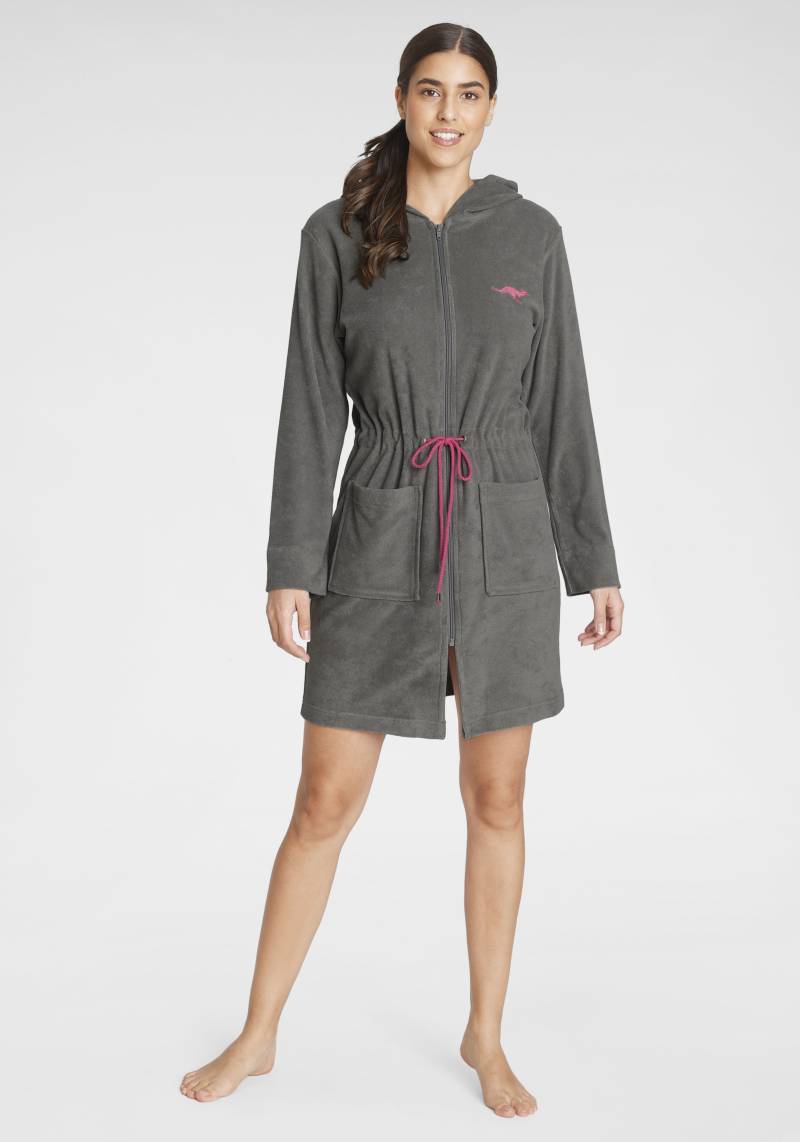 KangaROOS Damenbademantel "Kira, ideal für Sauna & Spa, Hotelbademantel, Morgenmantel" 1 Stk. tlg., mit Bindekordel, kurz, Bademäntel für Damen, XS-3XL von Kangaroos