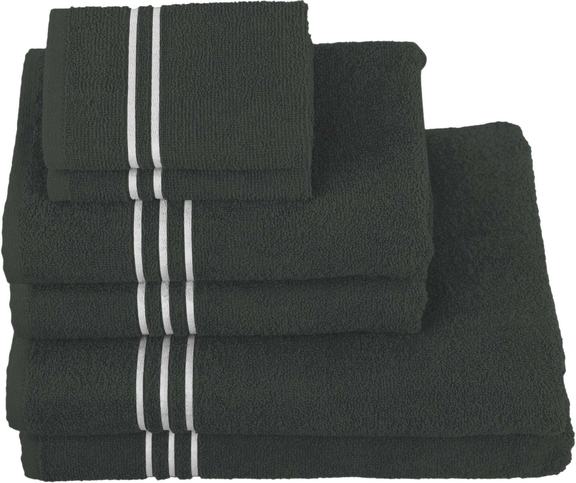 KangaROOS Handtuch Set "Dalia", (Set, 6 St., 2 Badetücher 70x140 cm-2 Handtücher 50x100 cm-2 Waschlappen 30x30 cm) von Kangaroos