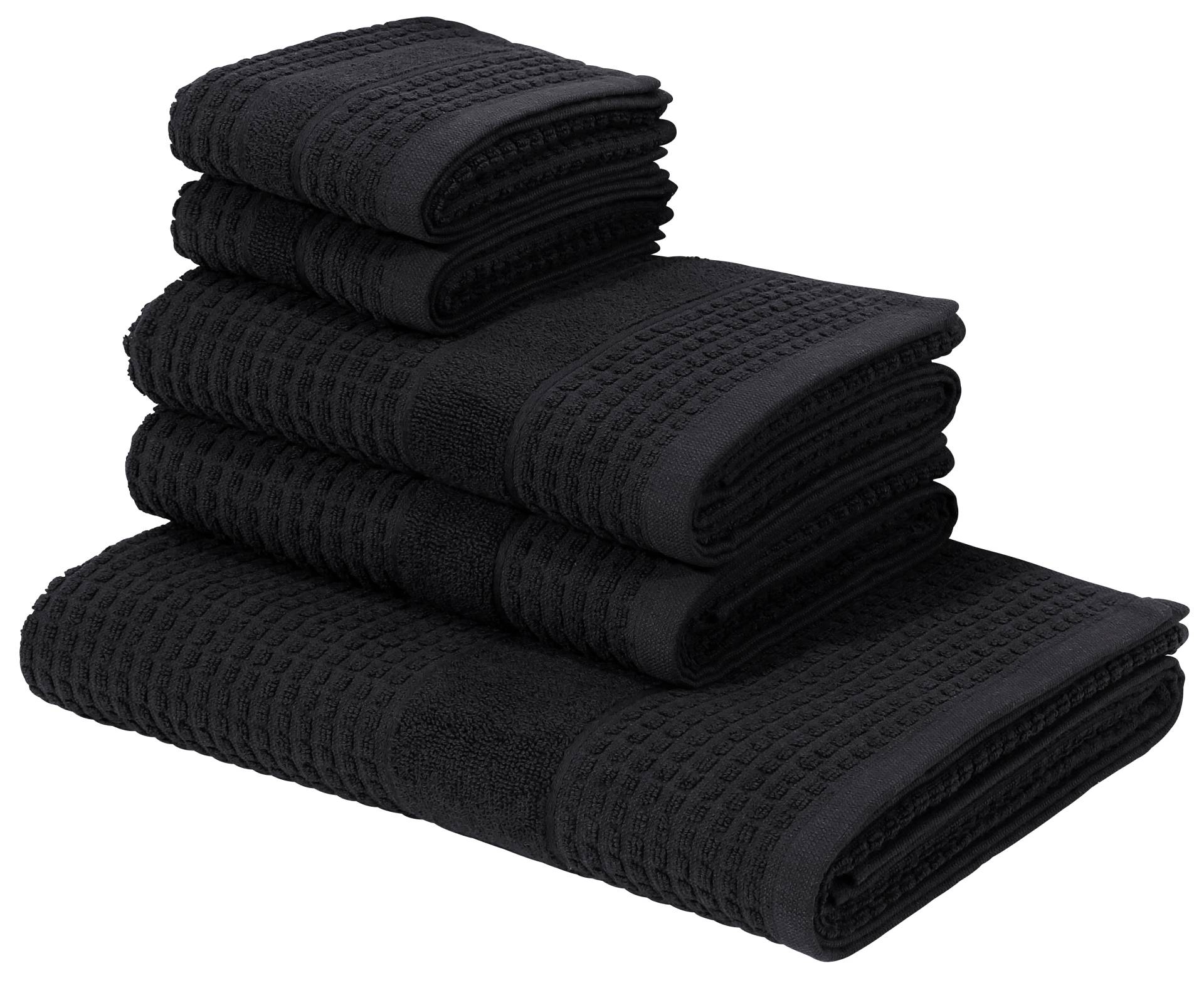 KangaROOS Handtuch Set "Summer, Duschtuch, Handtuch, Gästeücher" Set Frottier einfarbiges Handtuch-Set aus 100% Baumwolle, Hoch-Tief-Effekt von Kangaroos