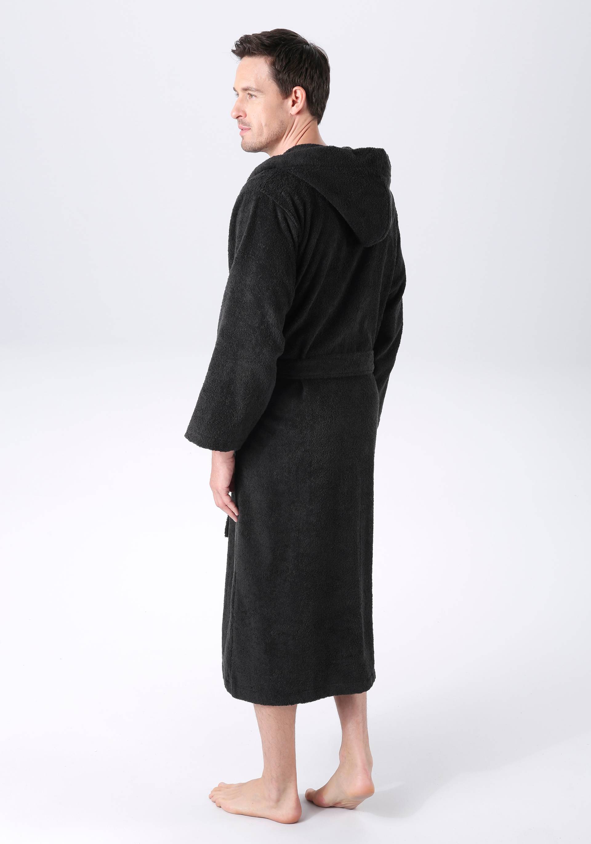 KangaROOS Unisex-Bademantel "Cassidy, für Damen & Herren, Standardlänge & Überlänge" 1 Stk. tlg., mit Taschen, Männer und Frauen, Baumwolle, Reise, Hotel, Sauna, S-3XL von Kangaroos