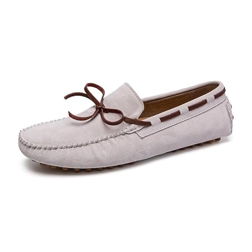 Kanggrei Herren Mokassins Casual Mokassins Herren Nubuk Leder Schlupfschuhe Herren Bequeme und leichte Bootsschuhe, Rice White, 38 EU Kanggrei Herren Mokassins Casual Mokassins Herren Nubuk Leder Schlupfschuhe Herren Bequeme und leichte Bootsschuhe, Rice White, 38 EU von Kanggrei