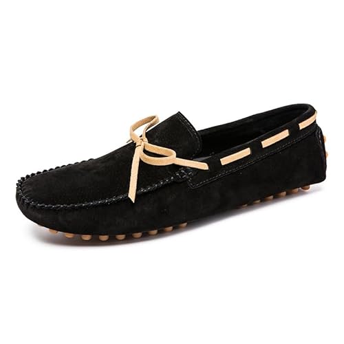 Kanggrei Herren Mokassins Casual Mokassins Herren Nubuk Leder Schlupfschuhe Herren Bequeme und leichte Bootsschuhe, Schwarz , 45.5 EU Kanggrei Herren Mokassins Casual Mokassins Herren Nubuk Leder Schlupfschuhe Herren Bequeme und leichte Bootsschuhe, Schwarz , 45.5 EU von Kanggrei