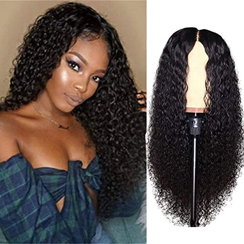 Kangmeile Lockige Perücke Frauen - Brasilianische Lange Gewellte Remy Haar - Lange Lockige Afro-Perücke mit Langem Verschluss - 150% Virgin Haar - Natürlicher Haaransatz Kangmeile Lockige Perücke Frauen - Brasilianische Lange Gewellte Remy Haar - Lange Lockige Afro-Perücke mit Langem Verschluss - 150% Virgin Haar - Natürlicher Haaransatz von Kangmeile