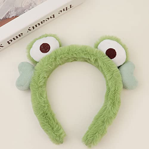 Süßes Stirnband Frosch Make-up Stirnband Stretchy Frosch Haarschmuck Cartoon Frosch Stirnband für Gesicht Waschen Dusche Sport Yoga Schönheit Hautpflege Grün.(Frog Hair Hoop) von Kangmeile