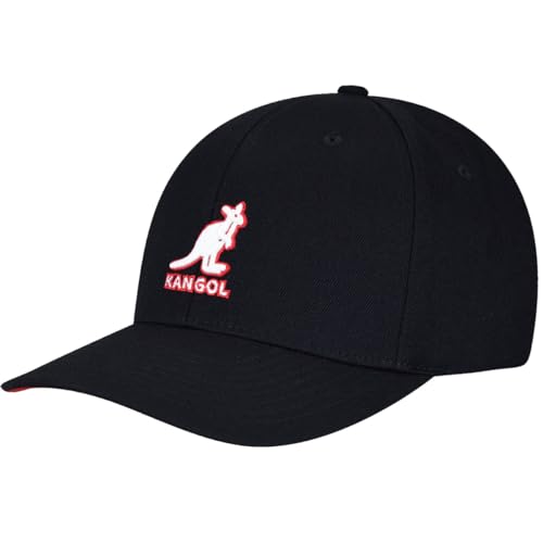Kangol 3D Wool Flexfit Cap Basecap Fullcap Baseballcap Baseballkappe Wollcap (L/XL (58-61 cm) - schwarz) von Kangol
