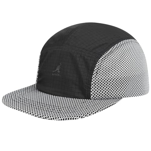 Kangol 5 Panel Cap Basecap Baseballcap Sportcap Flat Brim (One Size - schwarz-grau) von Kangol