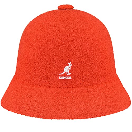 Kangol Bermuda Casual Stoffhut Sommerhut Glockenhut Unisex Strandhut (S (54-55 cm) - Neonorange) von Kangol