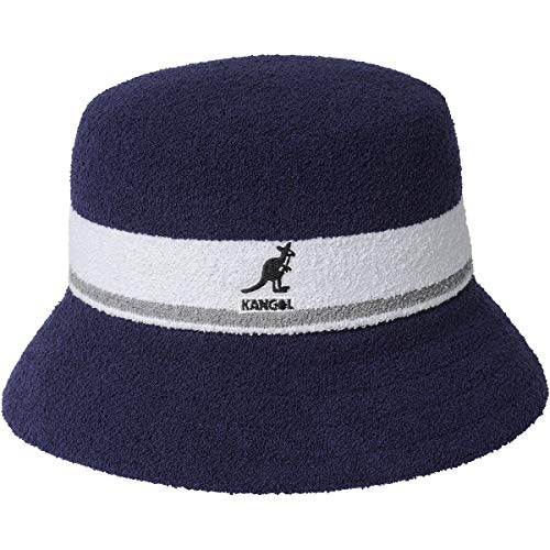 Kangol Bermuda Fischerhut Stripe - Marineblau - XL von Kangol