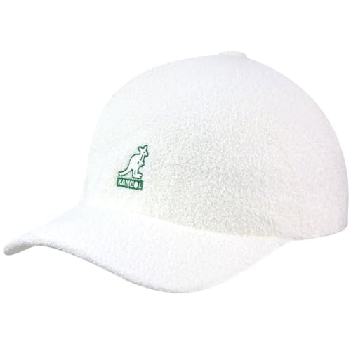Kangol Classic Bermuda Spacecap Basecap Baseballcap Sommercap Strandcap Damen/Herren - mit Futter, Schirm Sommer Frühling-Sommer - L/XL (58-61 cm) weiß von Kangol