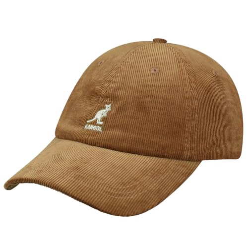 Kangol Classic Corduroy Baseballcap Basecap Cordcap Kordkappe Cap Mütze Baumwollcap Kordmütze Damen/Herren - Metallschnalle, mit Schirm Winter Frühling-Sommer Herbst-Winter - One Size braun von Kangol