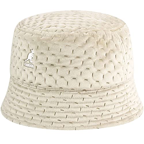Kangol Dash Quilted Bin Stoffhut Fischerhut Anglerhut Damen/Herren - mit Futter, Lederband Winter Herbst-Winter - XL (60-61 cm) grau von Kangol