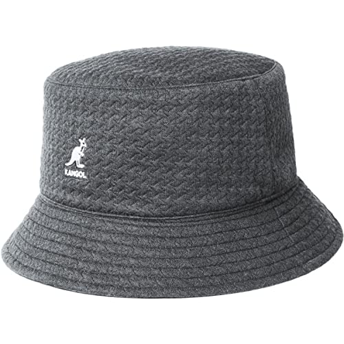 Kangol Embossed Bucket Wendehut Fischerhut Stoffhut Damen - Winter Herbst-Winter - M (56-57 cm) anthrazit von Kangol