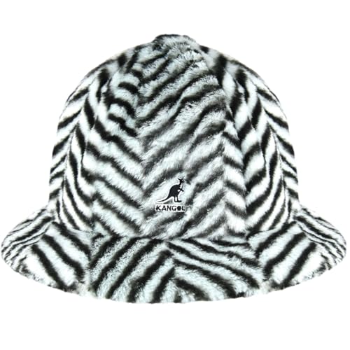 Kangol Faux Fur Stripe Casual Stoffhut Glockenhut Damen - mit Futter Winter Herbst-Winter - L (58-59 cm) grau von Kangol