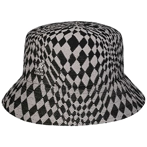 Kangol Fischerhut Warped Check - Schwarz-Grau - M von Kangol