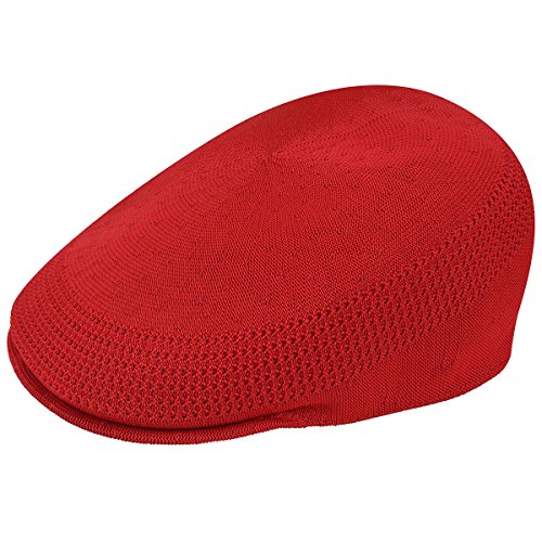 Kangol Tropic 507 Ventair Flatcap Schirmmütze Schiebermütze Sommercap Herren - mit Schirm Sommer Frühling-Sommer - XL (60-61 cm) rot von Kangol