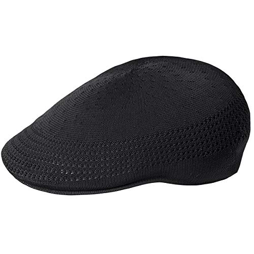 Kangol Tropic 507 Ventair Flatcap Schirmmütze Schiebermütze Sommercap Herren - mit Schirm Sommer Frühling-Sommer - XL (60-61 cm) schwarz von Kangol