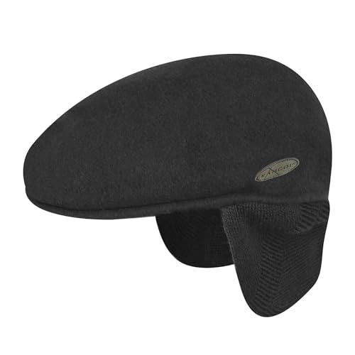 kangol Herren Wool 504 Earlap Mütze, Schwarz, XL von Kangol