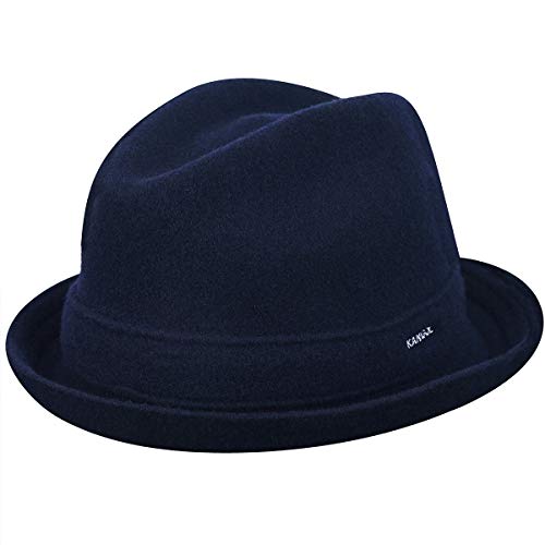 Kangol Herren Wool Player Fedora Hat Filzhut, dunkelblau, SMALL von Kangol