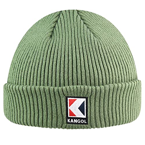 Kangol Service-K Rib Short Beanie Strickmütze Umschlagmütze Dockermütze Damen/Herren - mit Umschlag Herbst Sommer Frühjahr Winter Frühling-Sommer Herbst-Winter - One Size helloliv von Kangol