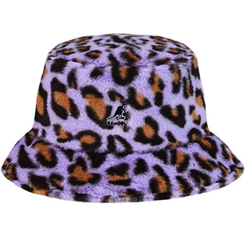 Kangol Kunstfell Fischerhut mit Leopardenmuster - Lavendel - L von Kangol