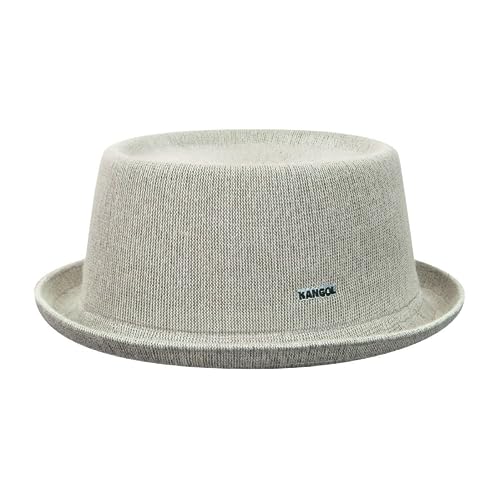 Kangol Mowbray Pork Pie Stoffhut Sommerhut Musikerhut Trendhut Bambushut Herren - Sommer Frühling-Sommer - S (54-55 cm) grau von Kangol