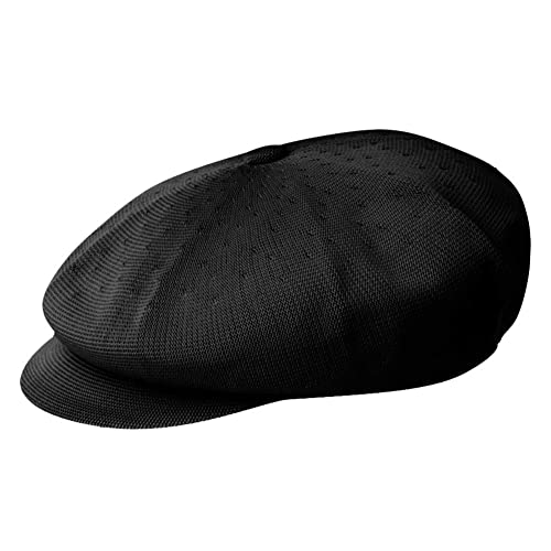 Kangol Mütze Newsboy Tropic Spitfire Ballonmütze Damen/Herren - Damencap Sommerkappe mit Schirm Frühling-Sommer Sommer - M (56-57 cm) schwarz von Kangol