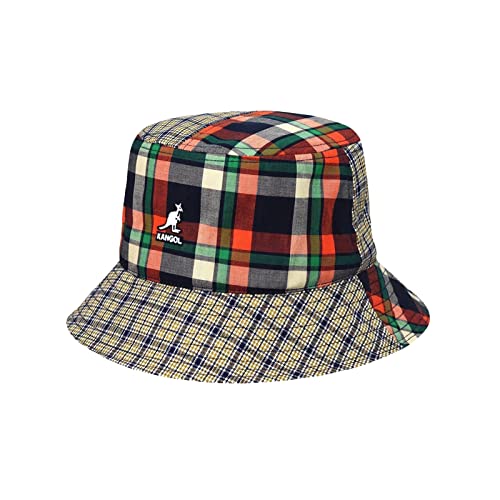 Kangol Plaid Mashup Bucket Fischerhut Stoffhut Baumwollhut Anglerhut Karohut (L (58-59 cm) - orange) von Kangol